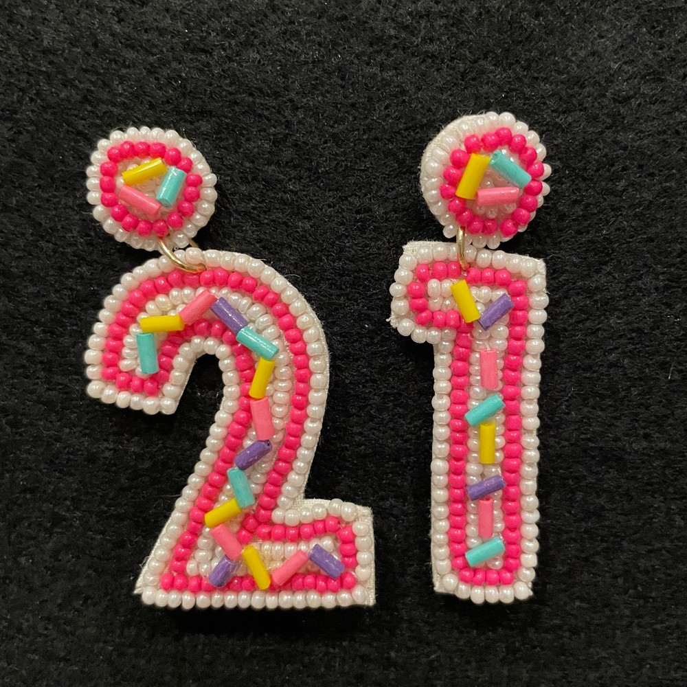 21st Birthday Earrings